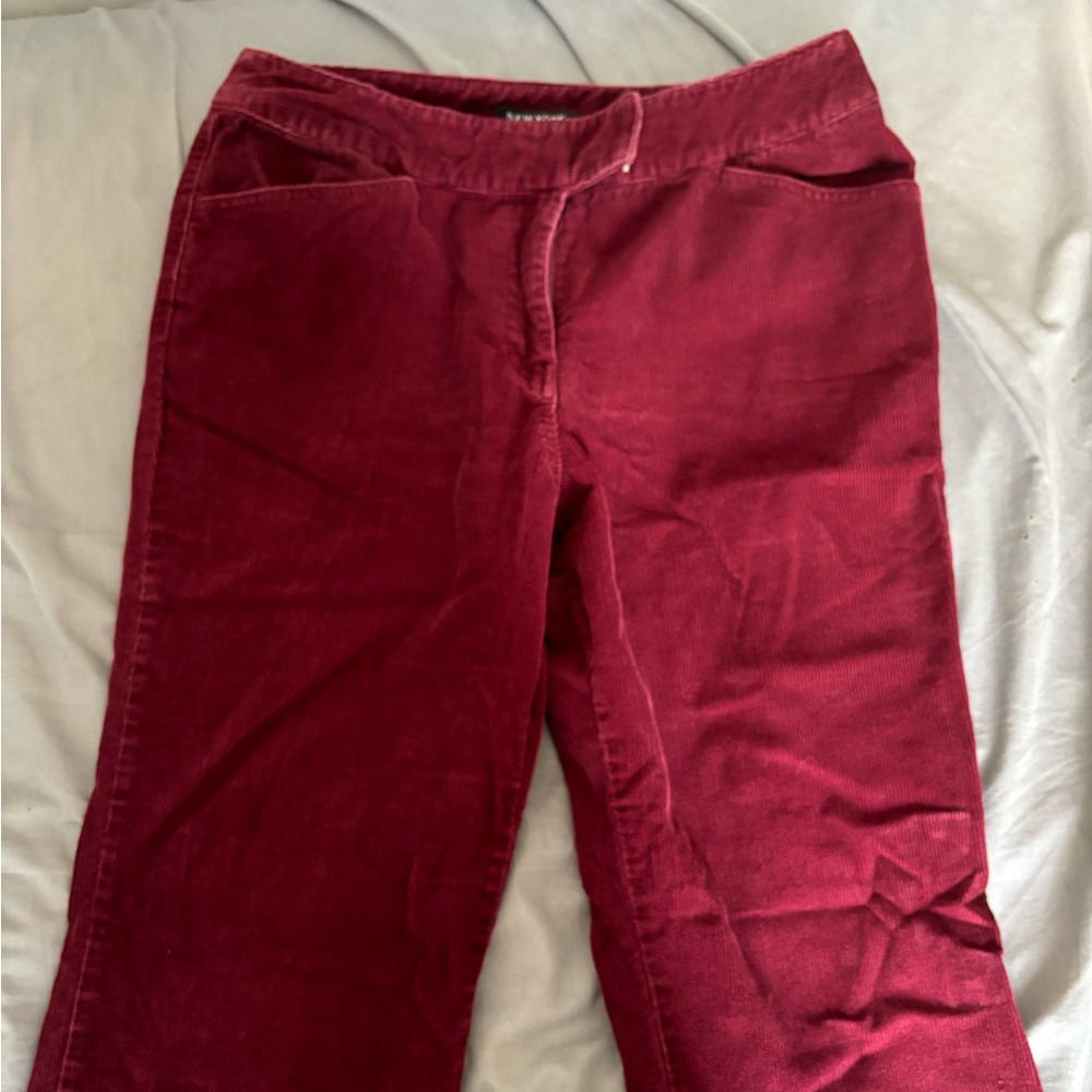 Red corduroy pants